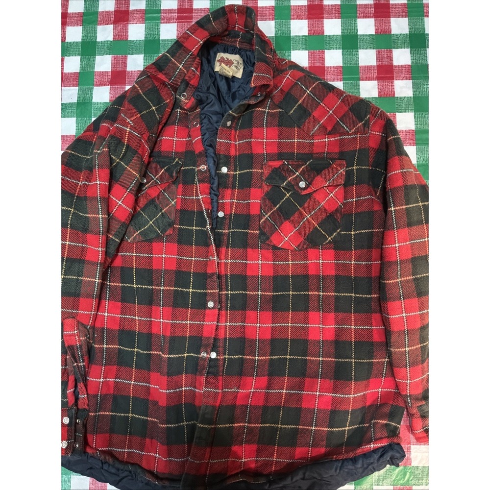 Field n Forest Mens‎ Shirt Lined Flannel Plaid Jacket Button Up